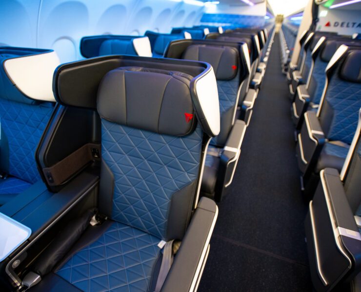 Delta Air Lines' new domstic First Class recliners