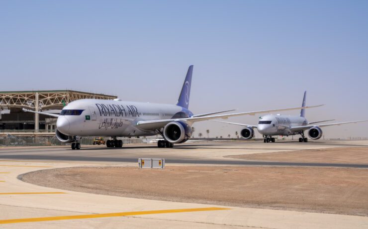TWO RIYADH AIR PLANES LAND IN RIYADH FOR THE FIRST TIME