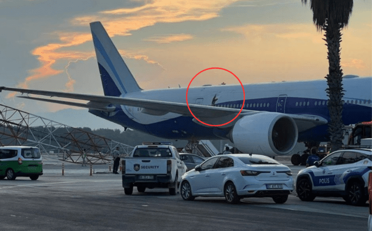 damage to a turkish airlines boeing 777