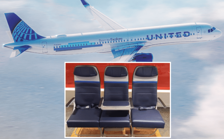 a rendering of the a321xlr and an inset picture of a new Economy product