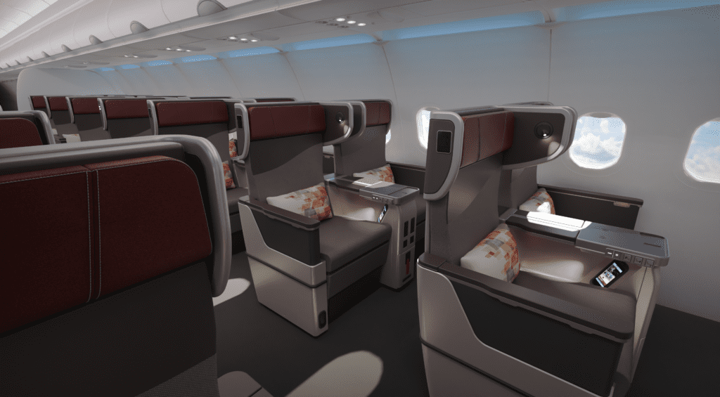 A rendering of Royalux seats 