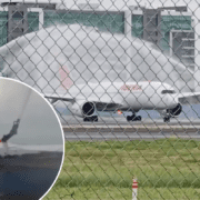 iberia a350 grounded in water salute gone wrong