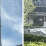 image of a small plane that has crashed into a skyscraper in Beijing