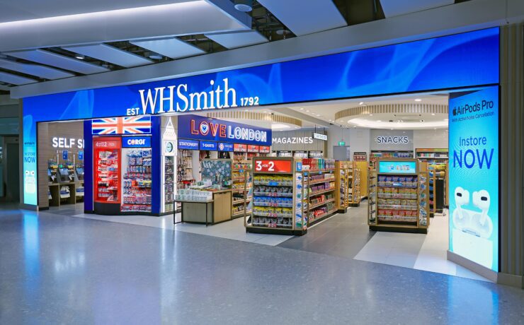 a WHSmith store in an airport