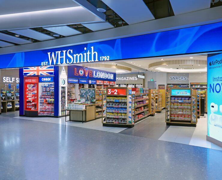 a WHSmith store in an airport