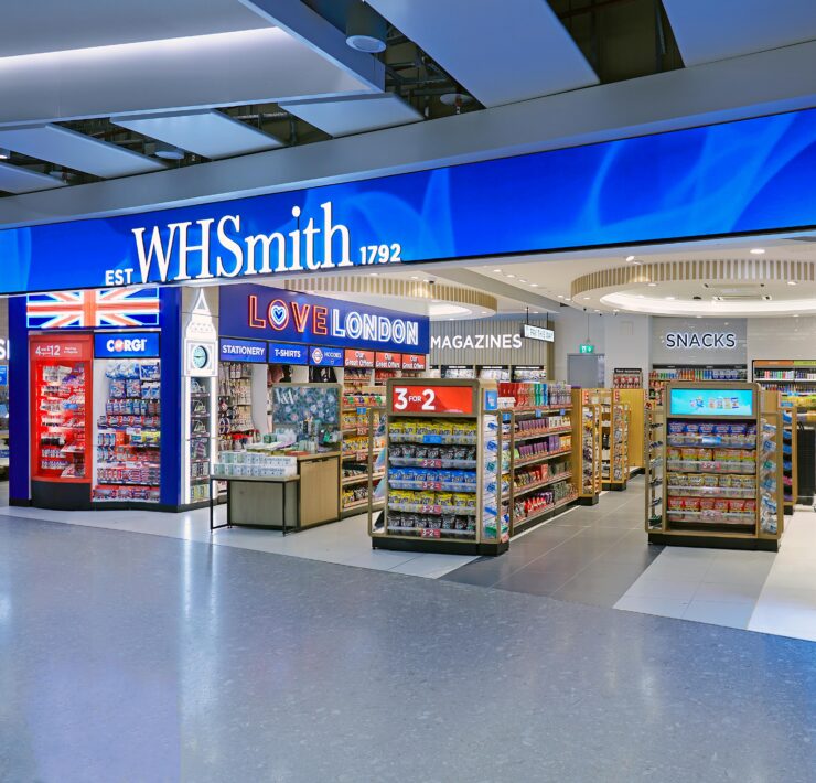 a WHSmith store in an airport