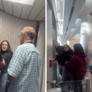woman is detained by ICE agents as she attempts to board Southwest Airlines flight at Denver Airport