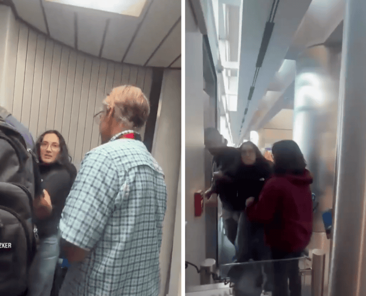 woman is detained by ICE agents as she attempts to board Southwest Airlines flight at Denver Airport