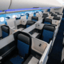 a row of seats in Delta One
