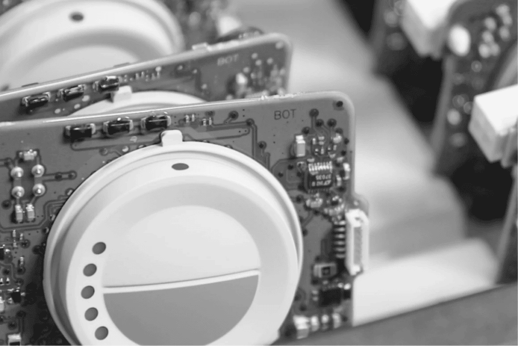 the inner workings of a Boeing 787 window shade control button