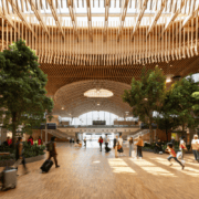 THE INSIDE OF PORTLAND AIRPORT MAIN TERMINAL