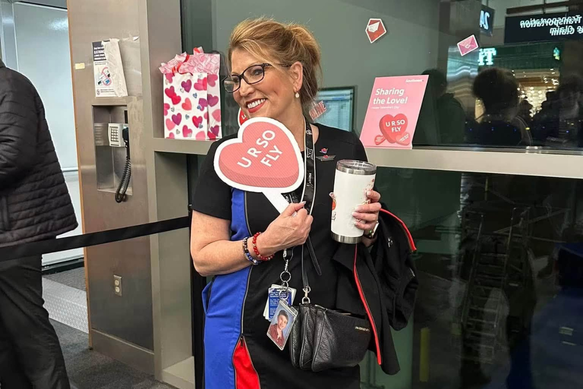 jenny lupton in her flight attendant uniform