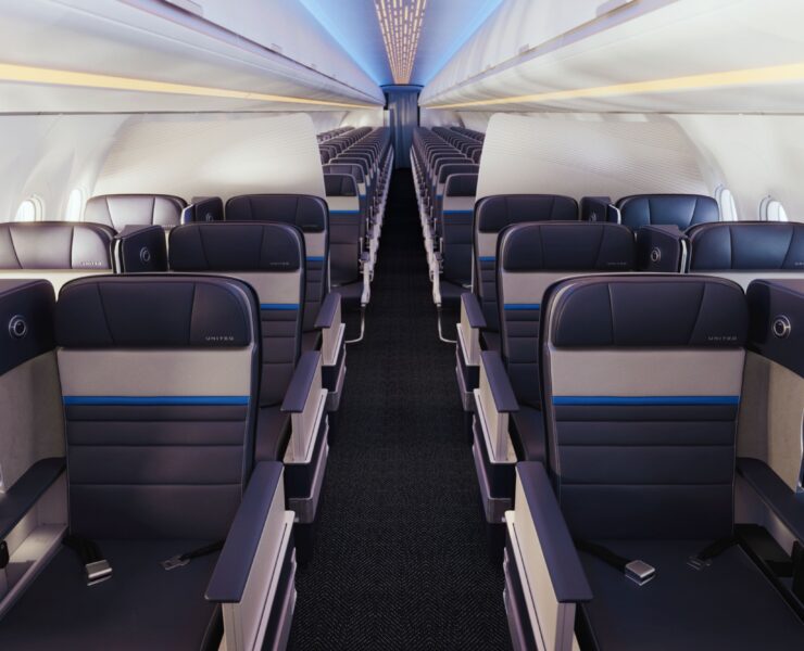 inside of united's airbus a321xlr