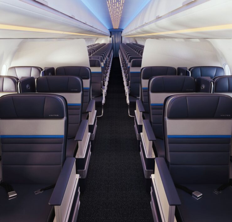 inside of united's airbus a321xlr