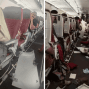 images from inside an air india airbus a320 that dropped 300 feet