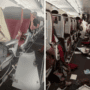 images from inside an air india airbus a320 that dropped 300 feet