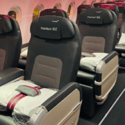 first class recliner seats on eurowings a320neo aircraft