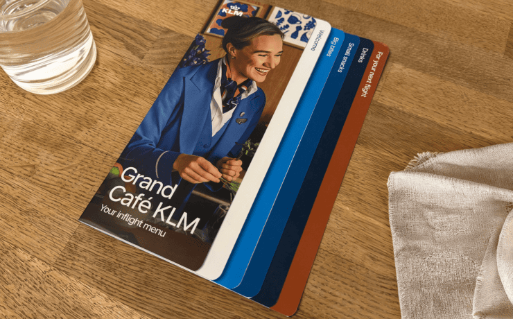 a brochure for KLM's new buy on board selection