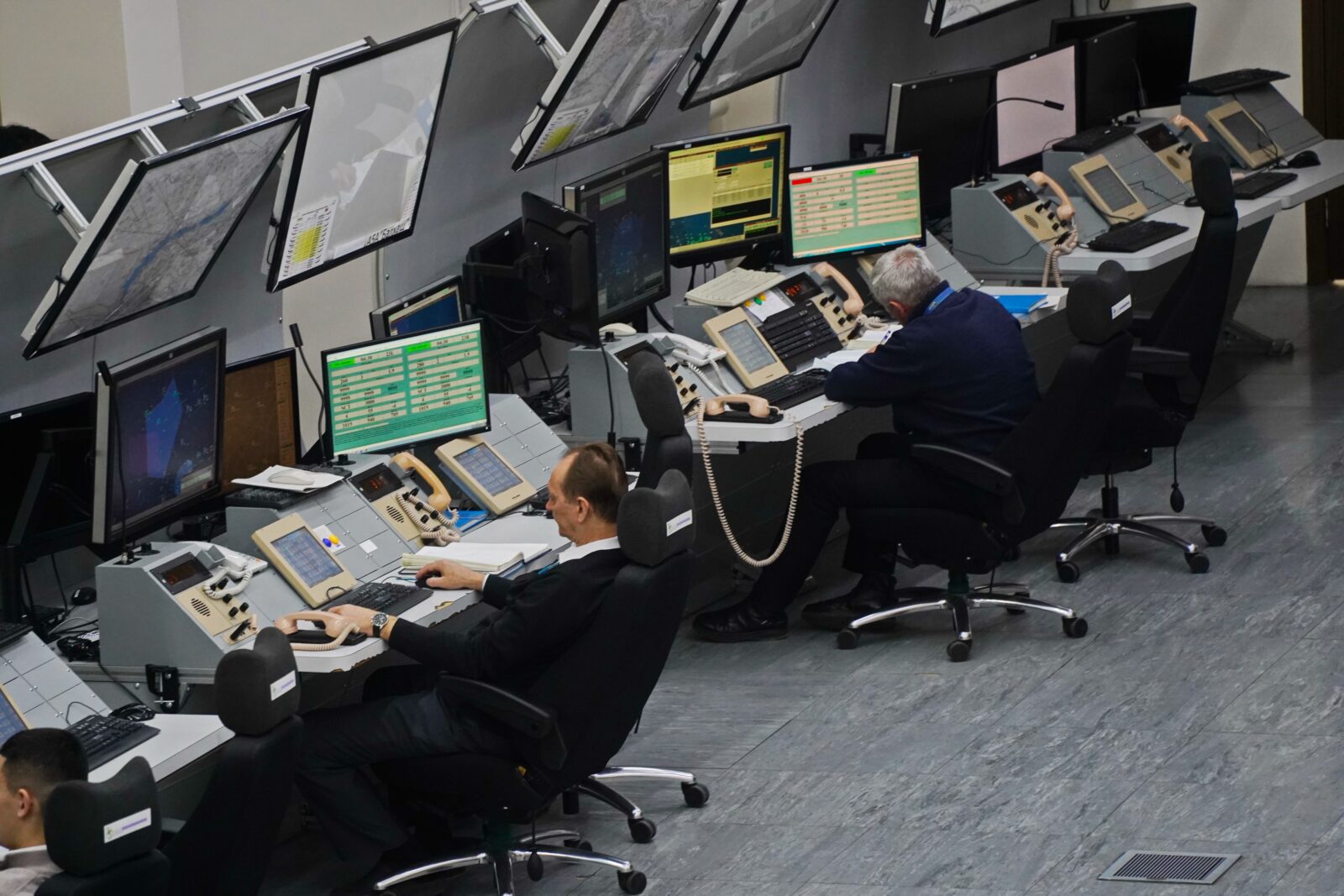 an air traffic control room